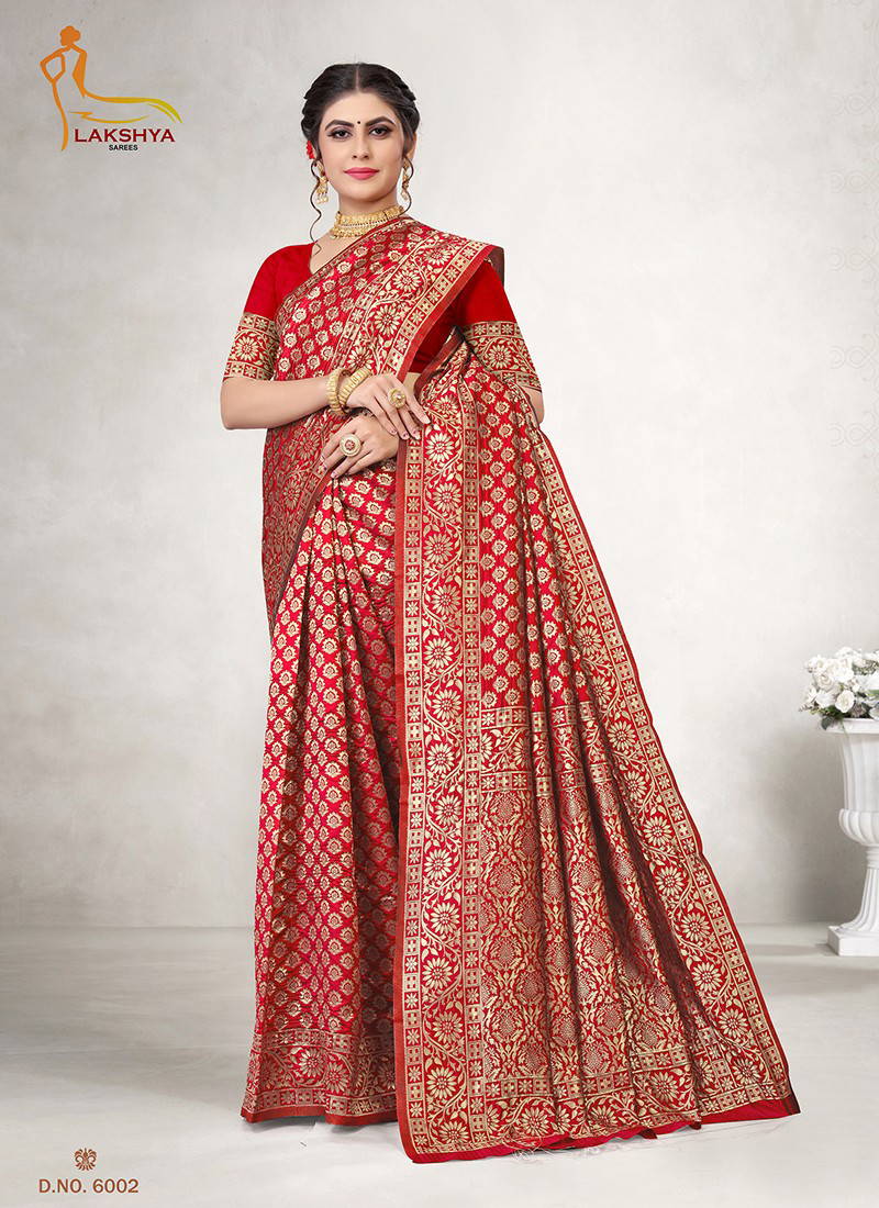 Lakshya Vidya vol 06 Designer Festive Wedding Wear Jacquard Silk Heavy Designer Latest Saree Collection